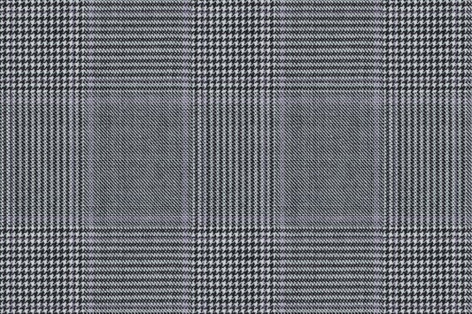 Dormeuil Fabric Black/White Check 100% Wool (Ref-843444)