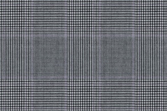 Dormeuil Fabric Black/White Check 100% Wool (Ref-843444)