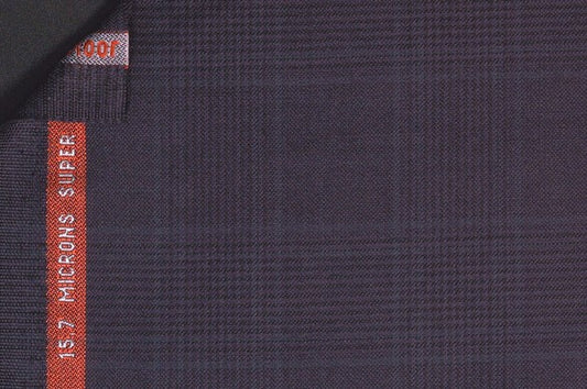 Dormeuil Fabric Navy Check 100% Wool (Ref-843445)