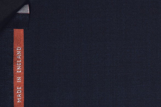 Dormeuil Fabric Navy Herringbone 100% Wool (Ref-843469)