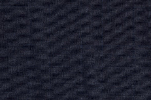 Dormeuil Fabric Navy Check 100% Wool (Ref-843473)