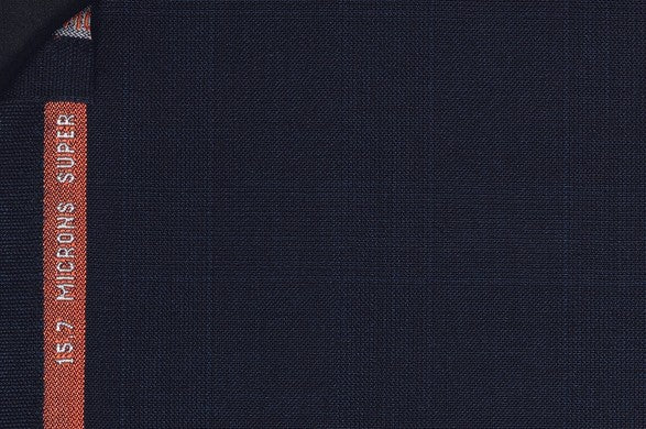 Dormeuil Fabric Navy Check 100% Wool (Ref-843473)