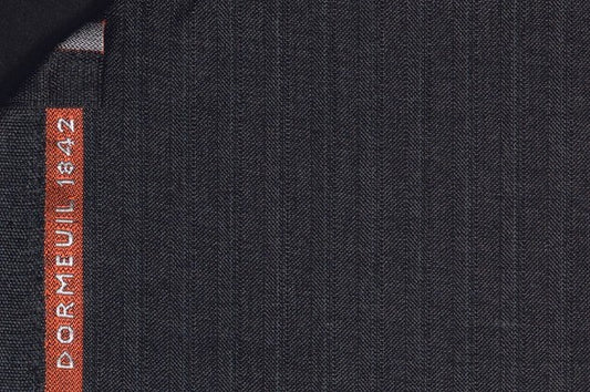 Dormeuil Fabric Grey Stripe 100% Wool (Ref-843475)