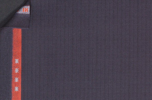 Dormeuil Fabric Navy Semi Plain 100% Wool (Ref-843477)