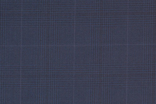 Dormeuil Fabric Blue Check 100% Wool (Ref-843478)