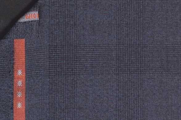 Dormeuil Fabric Blue Check 100% Wool (Ref-843482)