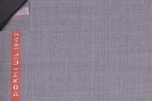 Dormeuil Fabric Grey Plain 100% Wool (Ref-843490)