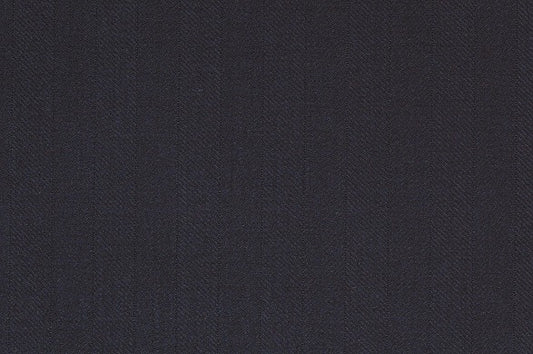 Dormeuil Fabric Navy Herringbone 100% Wool (Ref-844025)