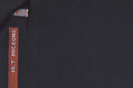 Dormeuil Fabric Navy Herringbone 100% Wool (Ref-844025)