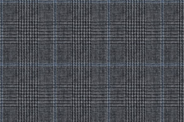 Dormeuil Fabric Black/White Check 100% Wool (Ref-845014)