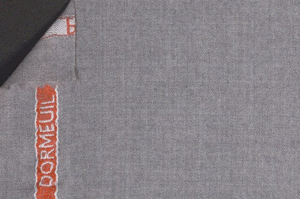Dormeuil Fabric Grey Plain 100% Wool (Ref-845015)