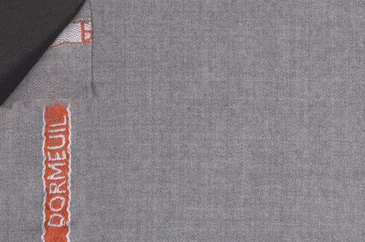 Dormeuil Fabric Grey Plain 100% Wool (Ref-845015)