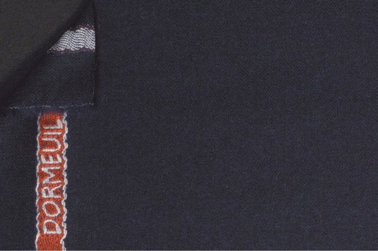 Dormeuil Fabric Navy Plain 100% Wool (Ref-845017)
