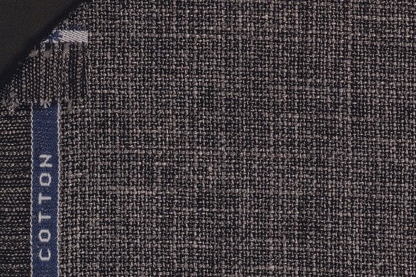 Dormeuil Fabric Grey Plain 47% Linen 43% Wool 10% Cotton (Ref-862651)