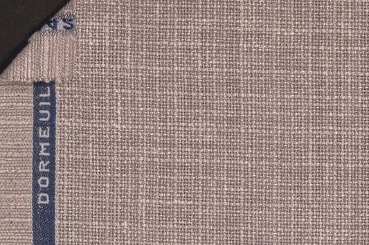 Dormeuil Fabric Grey Plain 47% Linen 43% Wool 10% Cotton (Ref-862652)