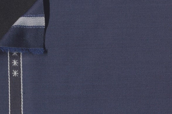 Dormeuil Fabric Navy Plain 51% Silk 49% Wool (Ref-878104)