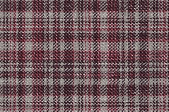 Dormeuil Fabric Red Check 55% Wool 45% Silk (Ref-880083)