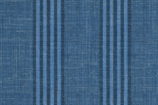 Dormeuil Fabric Blue Stripe 65% Wool 29% Silk 6% Linen (Ref-880088)