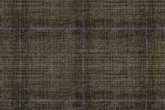 Dormeuil Fabric Brown Check 55% Wool 45% Silk (Ref-880114)