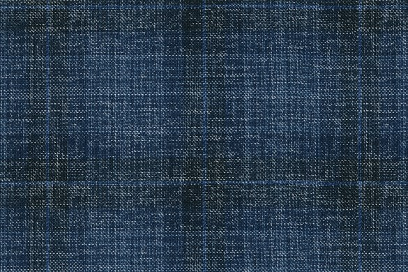 Dormeuil Fabric Navy Check 55% Wool 45% Silk (Ref-880115)