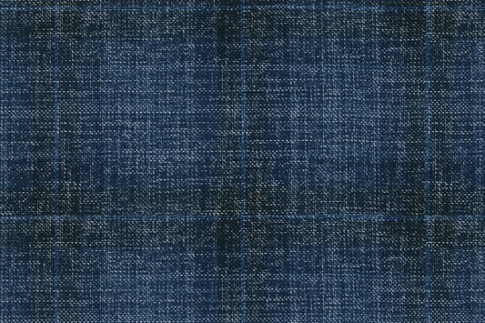 Dormeuil Fabric Navy Check 55% Wool 45% Silk (Ref-880115)