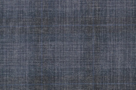 Dormeuil Fabric Blue Check 55% Wool 45% Silk (Ref-880115)