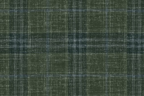 Dormeuil Fabric Green Check 55% Wool 45% Silk (Ref-880117)
