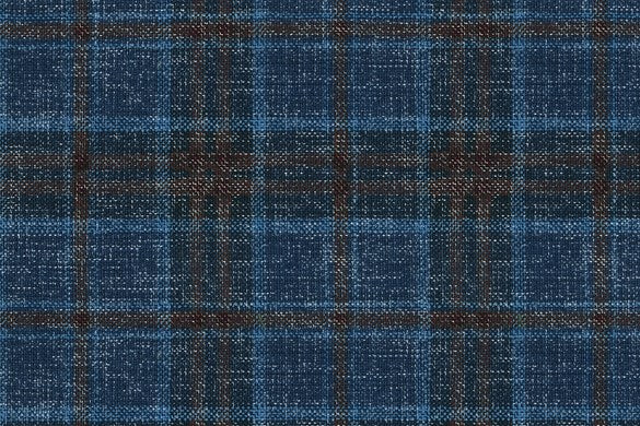 Dormeuil Fabric Navy Check 55% Wool 45% Silk (Ref-880119)