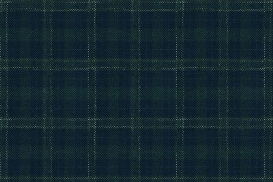 Dormeuil Fabric Green Check 55% Wool 45% Silk (Ref-880122)