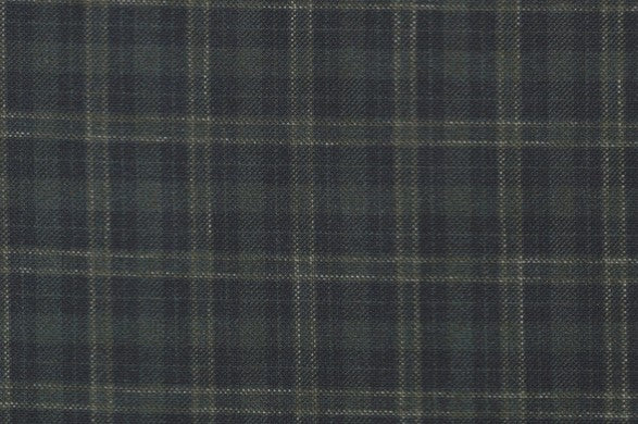 Dormeuil Fabric Green Check 55% Wool 45% Silk (Ref-880122)