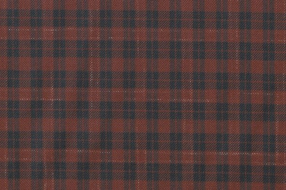 Dormeuil Fabric Red Check 55% Wool 45% Silk (Ref-880123)
