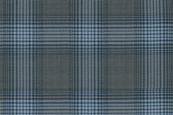 Dormeuil Fabric Blue Check 55% Wool 45% Silk (Ref-880124)