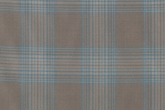 Dormeuil Fabric Beige Check 55% Wool 45% Silk (Ref-880125)
