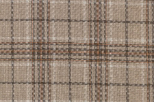 Dormeuil Fabric Beige Check 55% Wool 45% Silk (Ref-880127)
