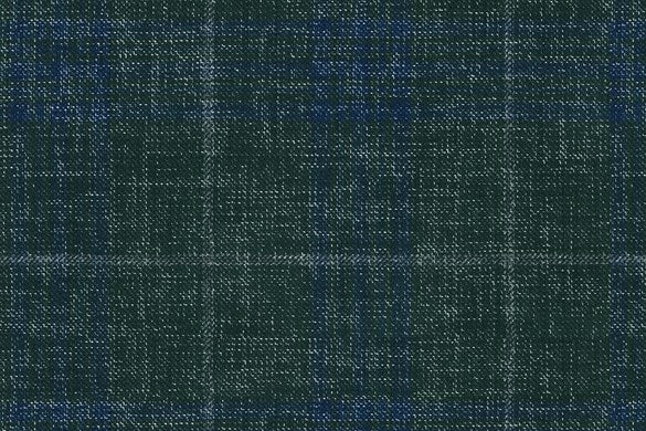Dormeuil Fabric Green Check 55% Wool 45% Silk (Ref-880129)