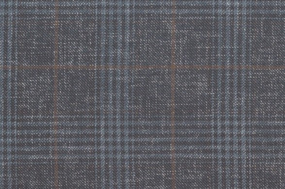 Dormeuil Fabric Blue Check 55% Wool 45% Silk (Ref-880132)