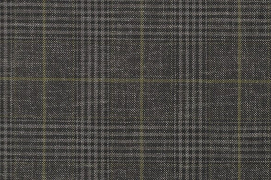 Dormeuil Fabric Grey Check 55% Wool 45% Silk (Ref-880133)