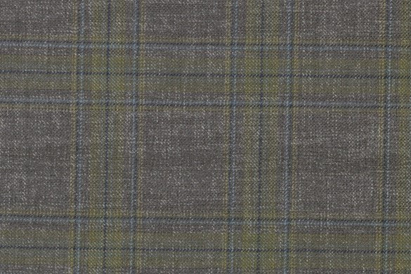 Dormeuil Fabric Grey Check 55% Wool 45% Silk (Ref-880134)