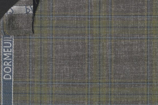 Dormeuil Fabric Grey Check 55% Wool 45% Silk (Ref-880134)