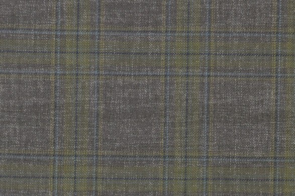 Dormeuil Fabric Grey Check 55% Wool 45% Silk (Ref-880134)