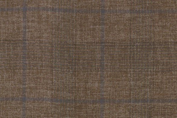 Dormeuil Fabric Brown Check 55% Wool 45% Silk (Ref-880138)