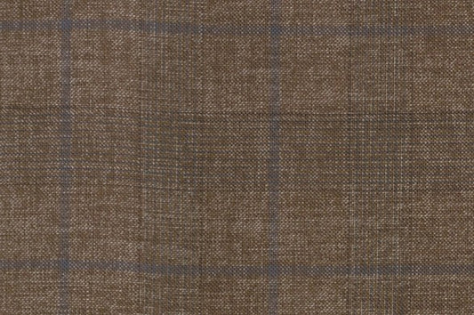 Dormeuil Fabric Brown Check 55% Wool 45% Silk (Ref-880138)