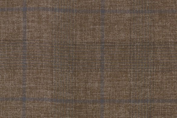 Dormeuil Fabric Brown Check 55% Wool 45% Silk (Ref-880138)