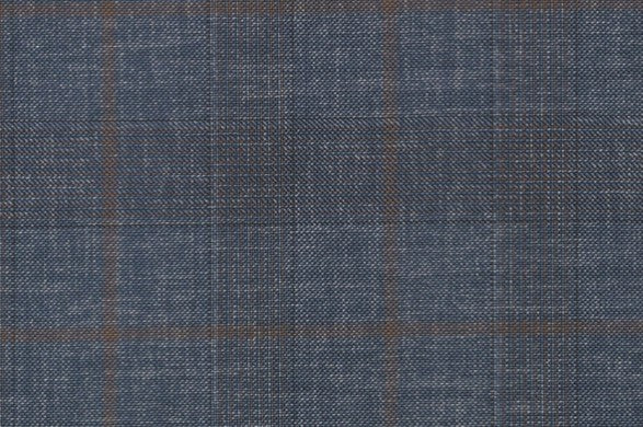 Dormeuil Fabric Blue Check 55% Wool 45% Silk (Ref-880139)