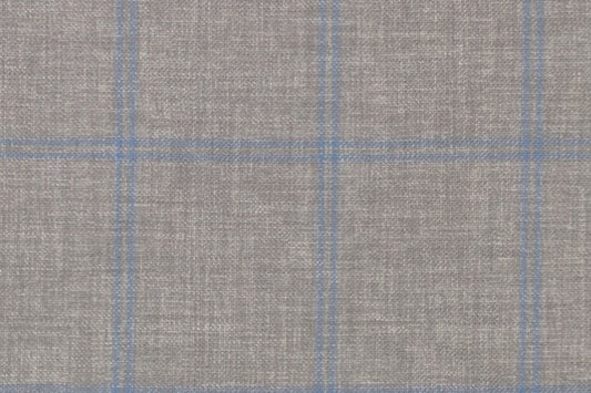 Dormeuil Fabric Grey Check 55% Wool 45% Silk (Ref-880140)