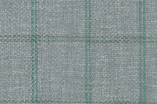 Dormeuil Fabric Green Check 55% Wool 45% Silk (Ref-880141)
