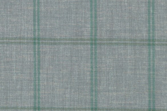 Dormeuil Fabric Green Check 55% Wool 45% Silk (Ref-880141)