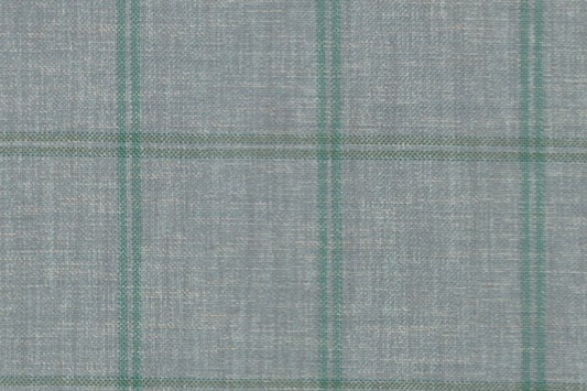 Dormeuil Fabric Green Check 55% Wool 45% Silk (Ref-880141)