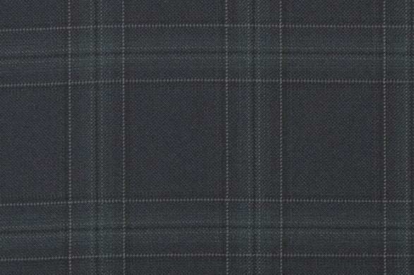 Dormeuil Fabric Navy Check 55% Wool 45% Silk (Ref-880143)