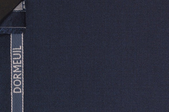Dormeuil Fabric Navy Plain 55% Wool 45% Silk (Ref-881001)
